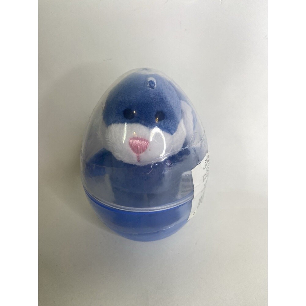 CVS Easter Bunny Mini Plush in Egg Clear Plastic Dark Blue Stuffed Animal Toy
